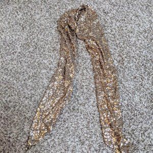 Gold Sequin Scarf
